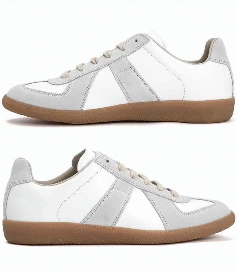 Maison Margiela Low-Top Sneakers With Smooth Leather And Suede Accents