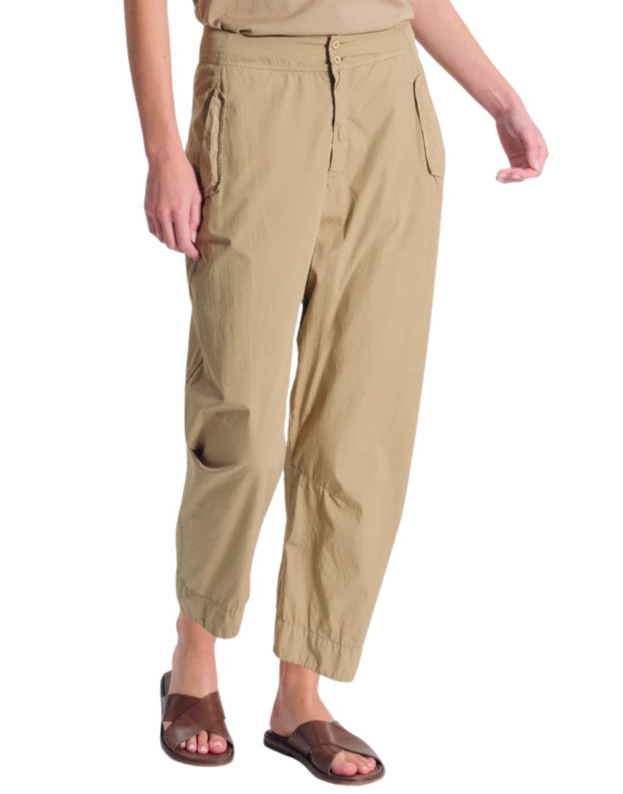 Transit Women’S Baggy Pants In Cotton Poplin Nut