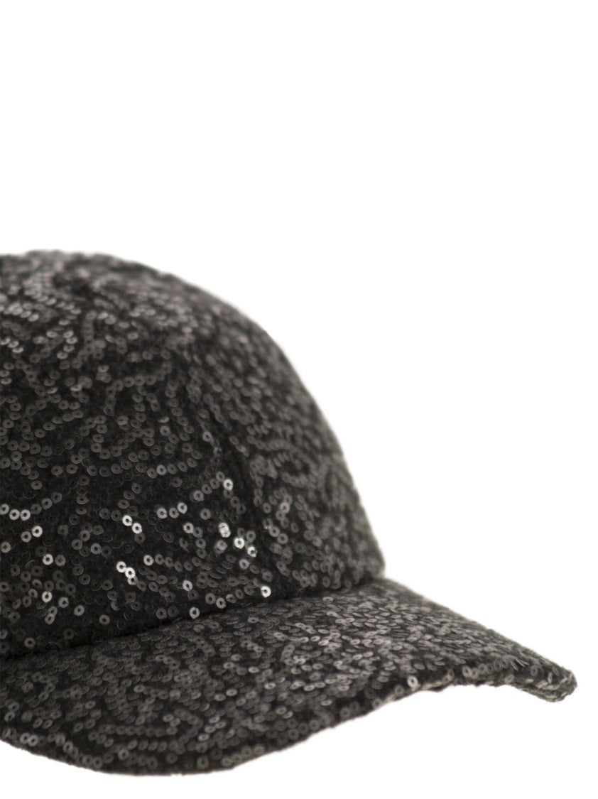 Peserico Sequinned Baseball Cap