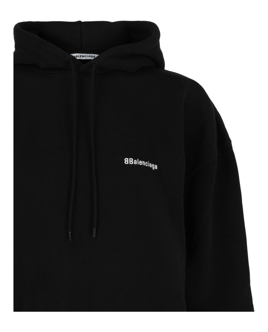 Balenciaga Balenciaga Oversized Hoodie With Embroidered Double B Logo