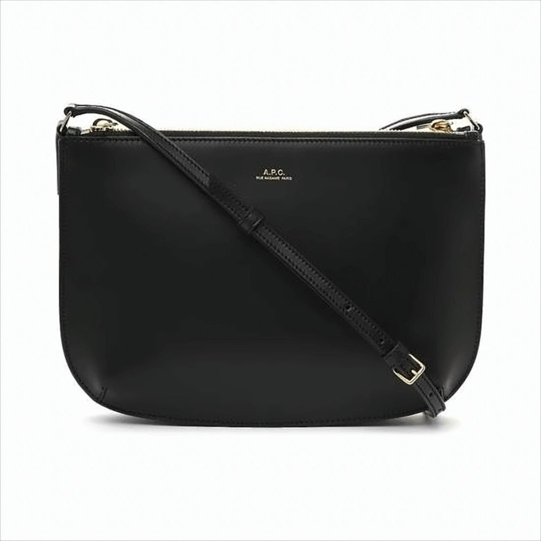 A.P.C. Smooth Leather Double Pouch Crossbody Bag