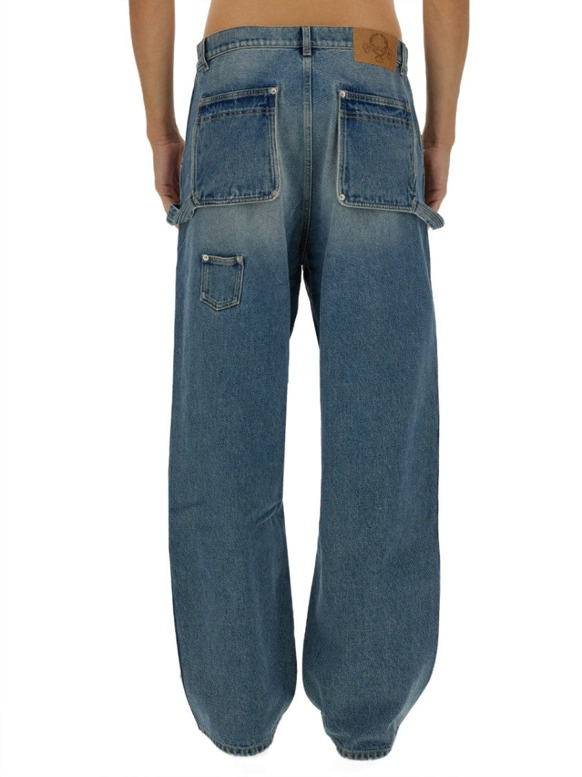 Moschino Relaxed High-Waist Wide-Leg Jeans
