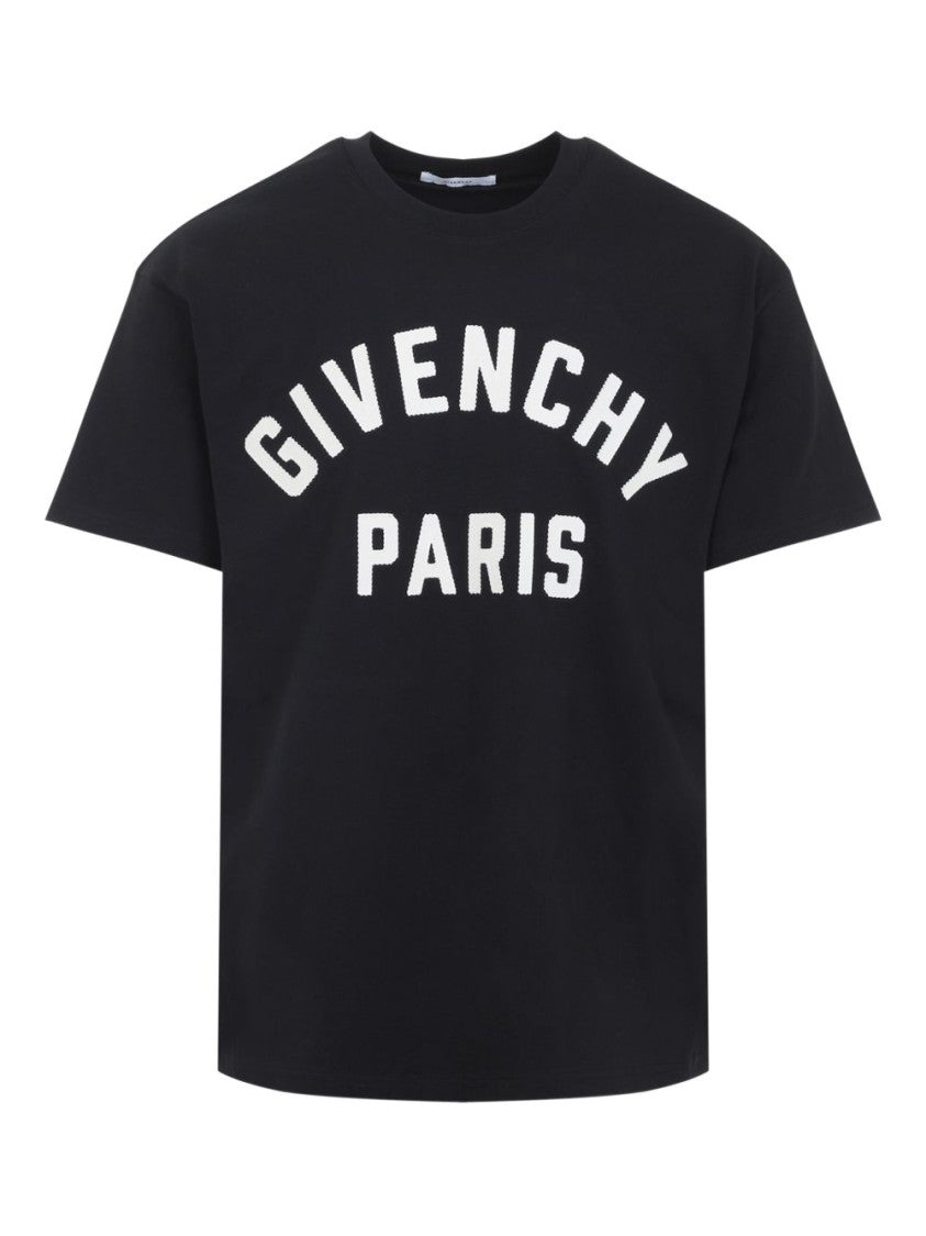 Givenchy Silk And Nylon Contrast Text T-Shirt