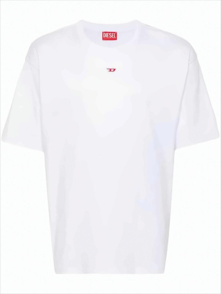 Diesel Relaxed-Fit White T-Shirt With Subtle Logo Detail