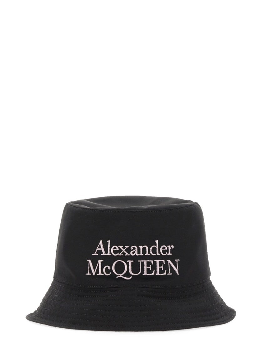 Alexander McQueen Women Polyamide Reversible Bucket Women\'s Hat Alexander Mcqueen Embroidered Logo Bucket Hat - NWT main image 3