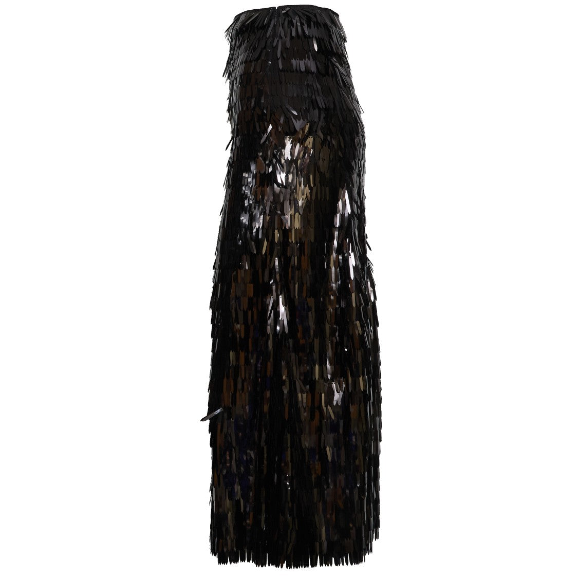 Self-Portrait Black Sequin Midi Skirt