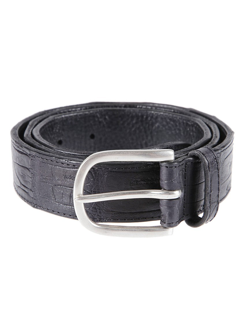 Orciani Classic Cocco Crocodile Leather Belt