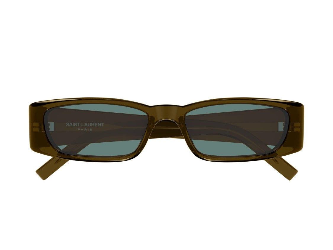 Saint Laurent Sl 942 Olive Acetate Dark Green Rectangular Sunglasses