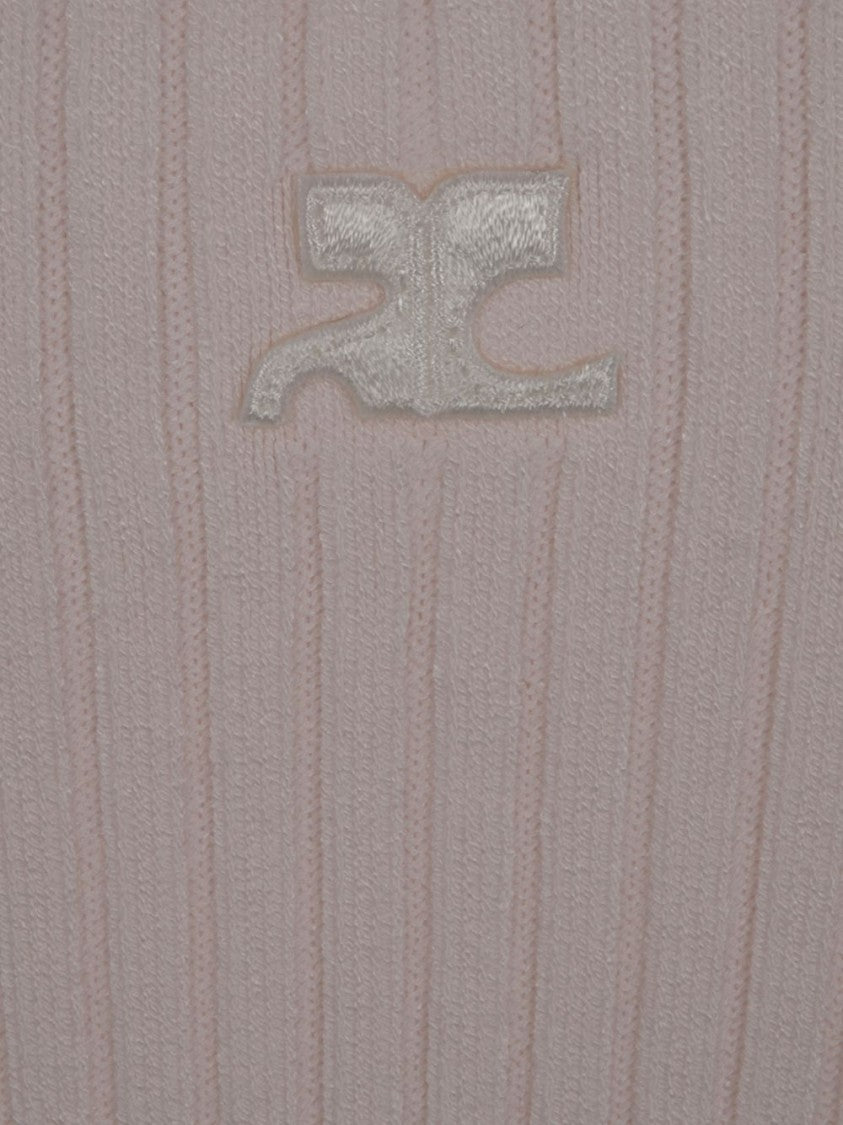 Courrèges Ribbed Knit Tank Top