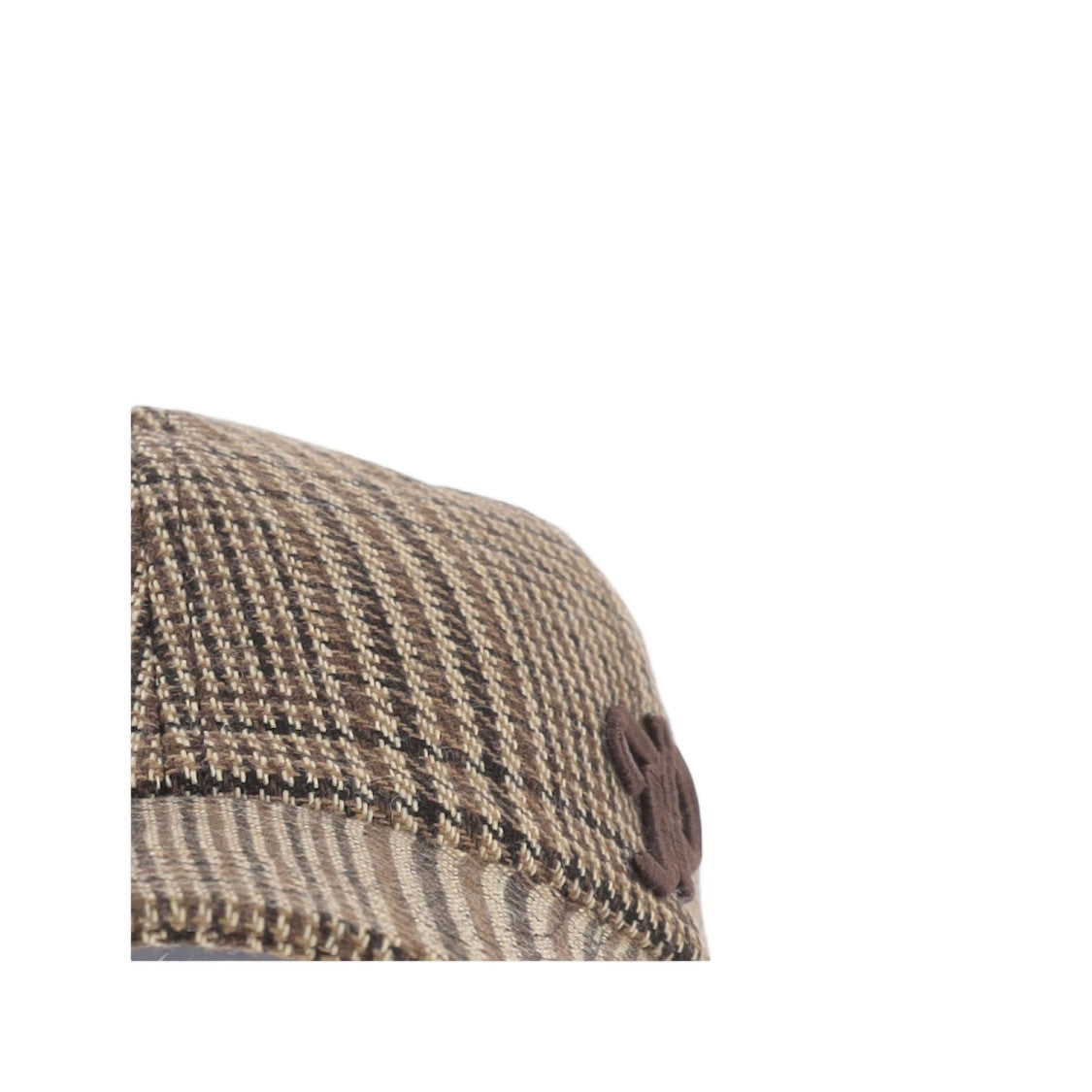 Patou Multi Check Wool-Blend Baseball Cap