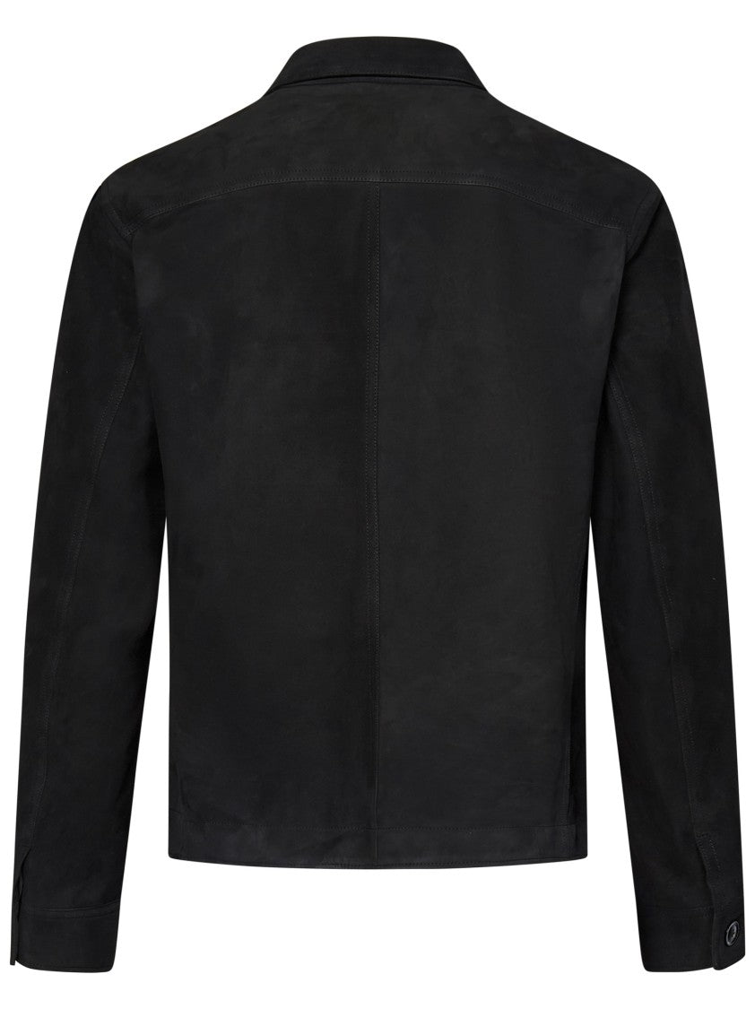 Tom Ford Black Suede Jacket With Tailored Fit