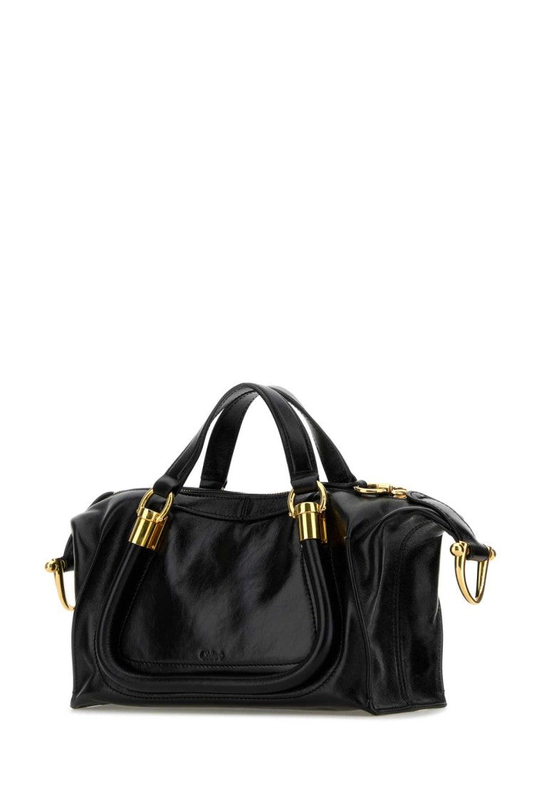 Chloé Black Leather Paraty 24 Handbag