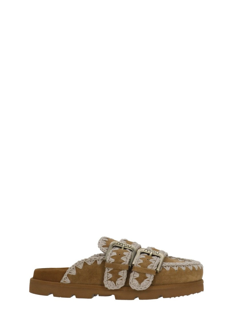Mou Brown Low Bio Suede Loafers