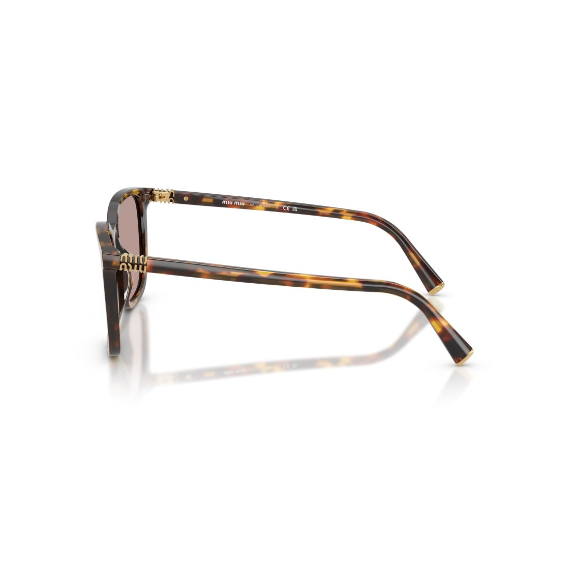 Miu Miu 0Mu B03s Classic Tortoiseshell Square Sunglasses