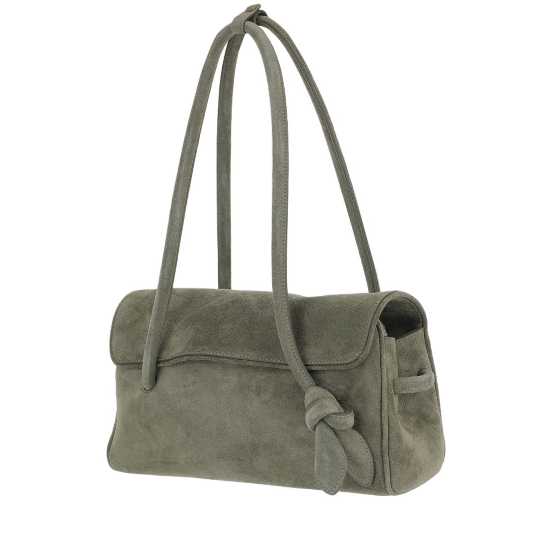 Jacquemus Rectangular Suede Travel Bag With Embossed Logo And Adjustable Handles