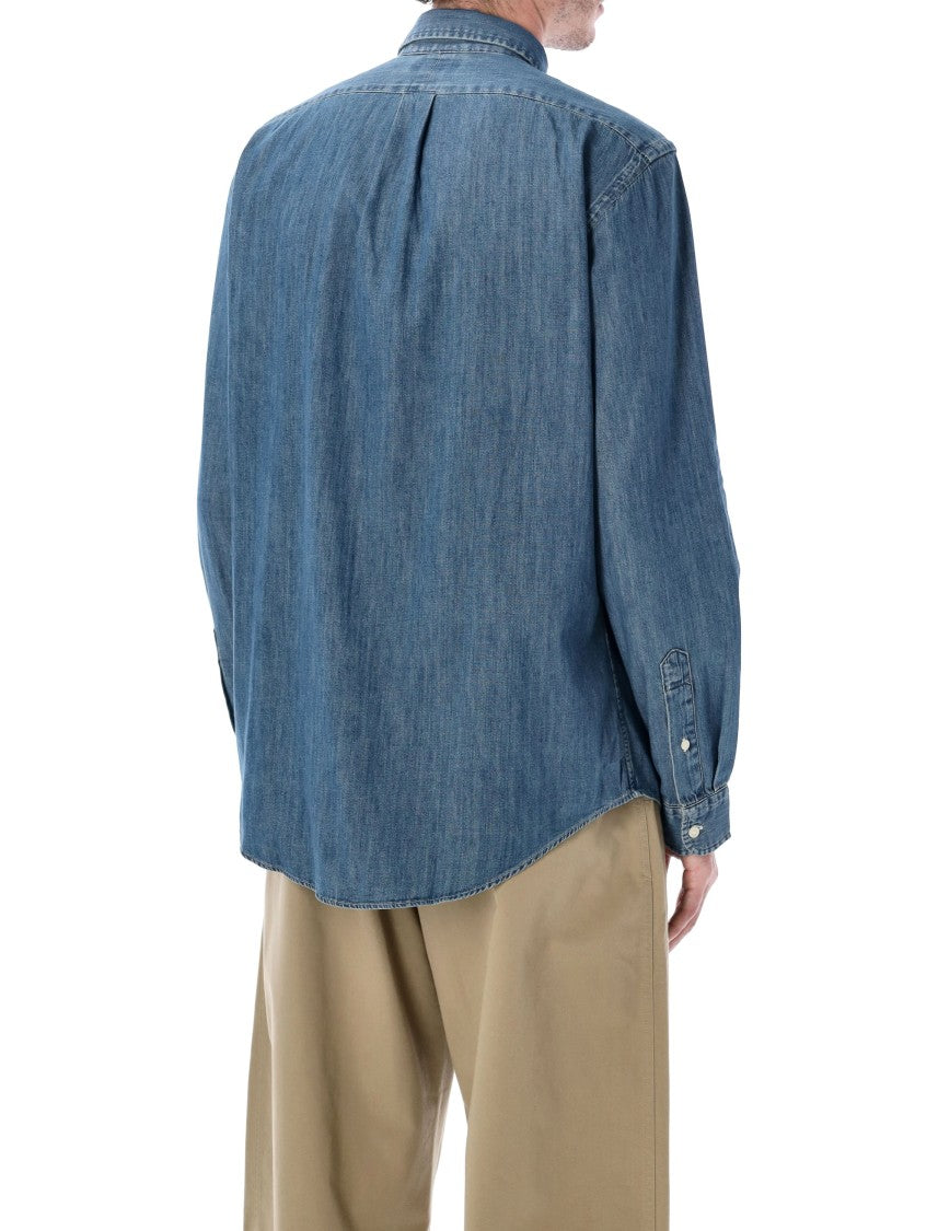 Polo Ralph Lauren Button-Down Denim Shirt With Embroidered Logo