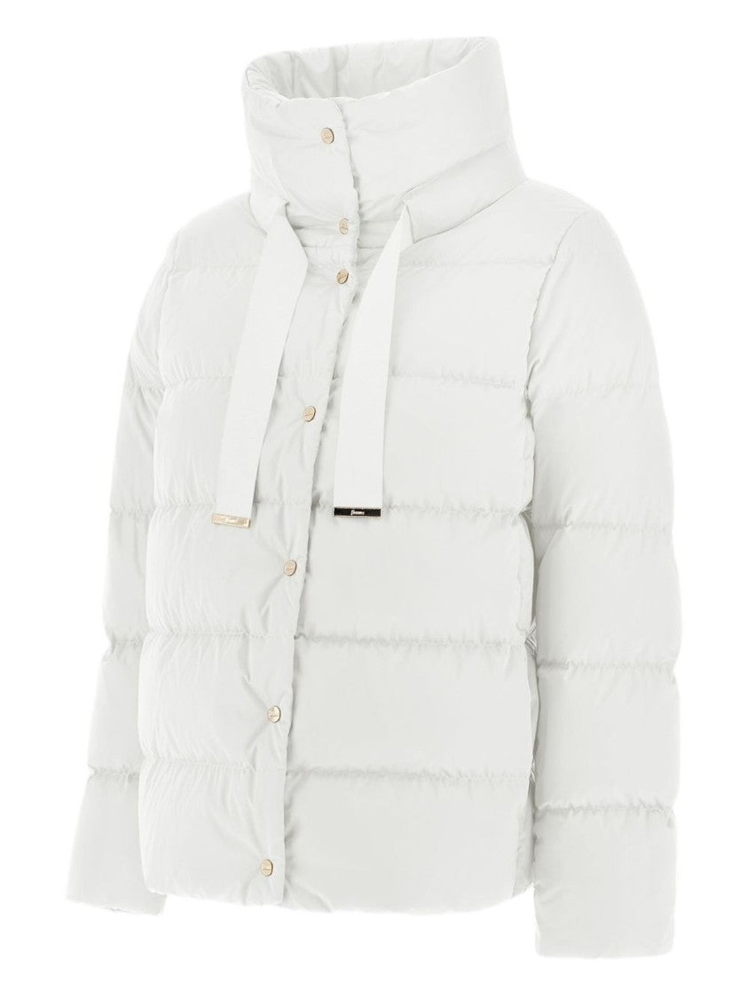 Herno Cape-Style Down Jacket With High-Density Satin Finish