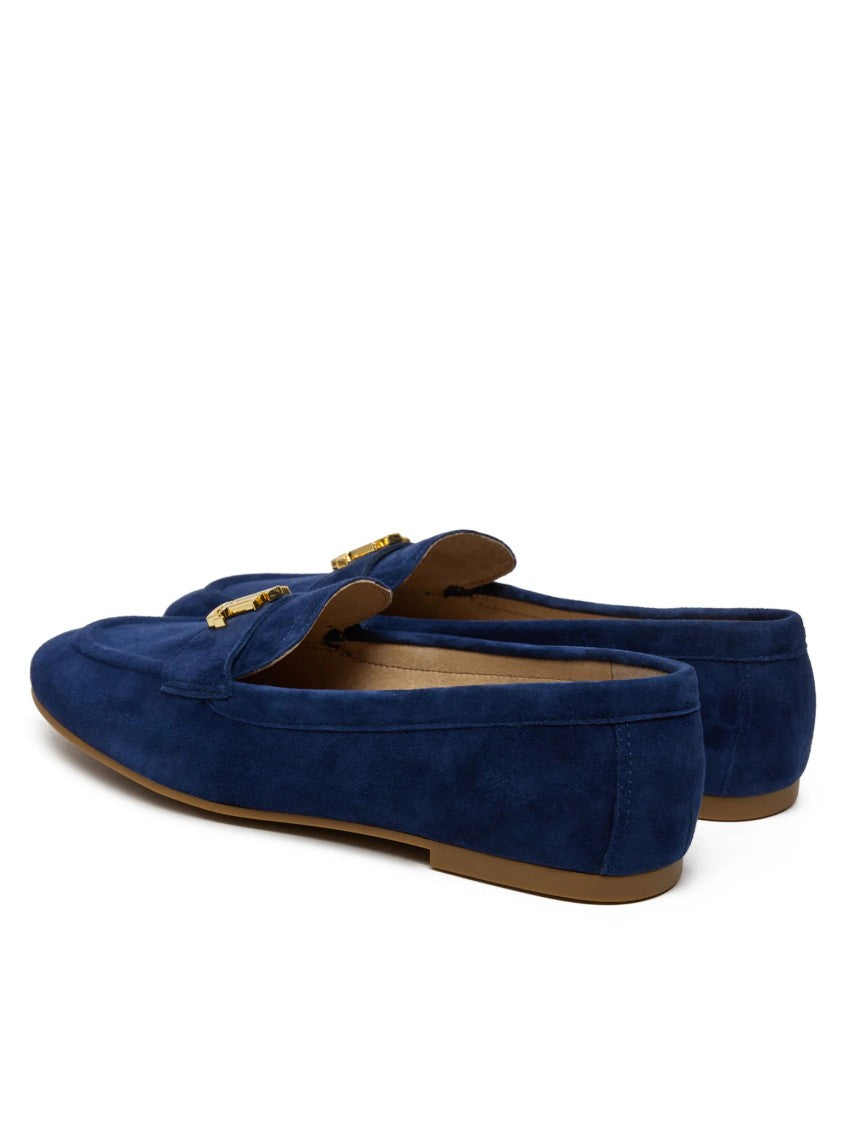 Lauren Ralph Lauren Navy Blue Averi Iii Suede Loafers