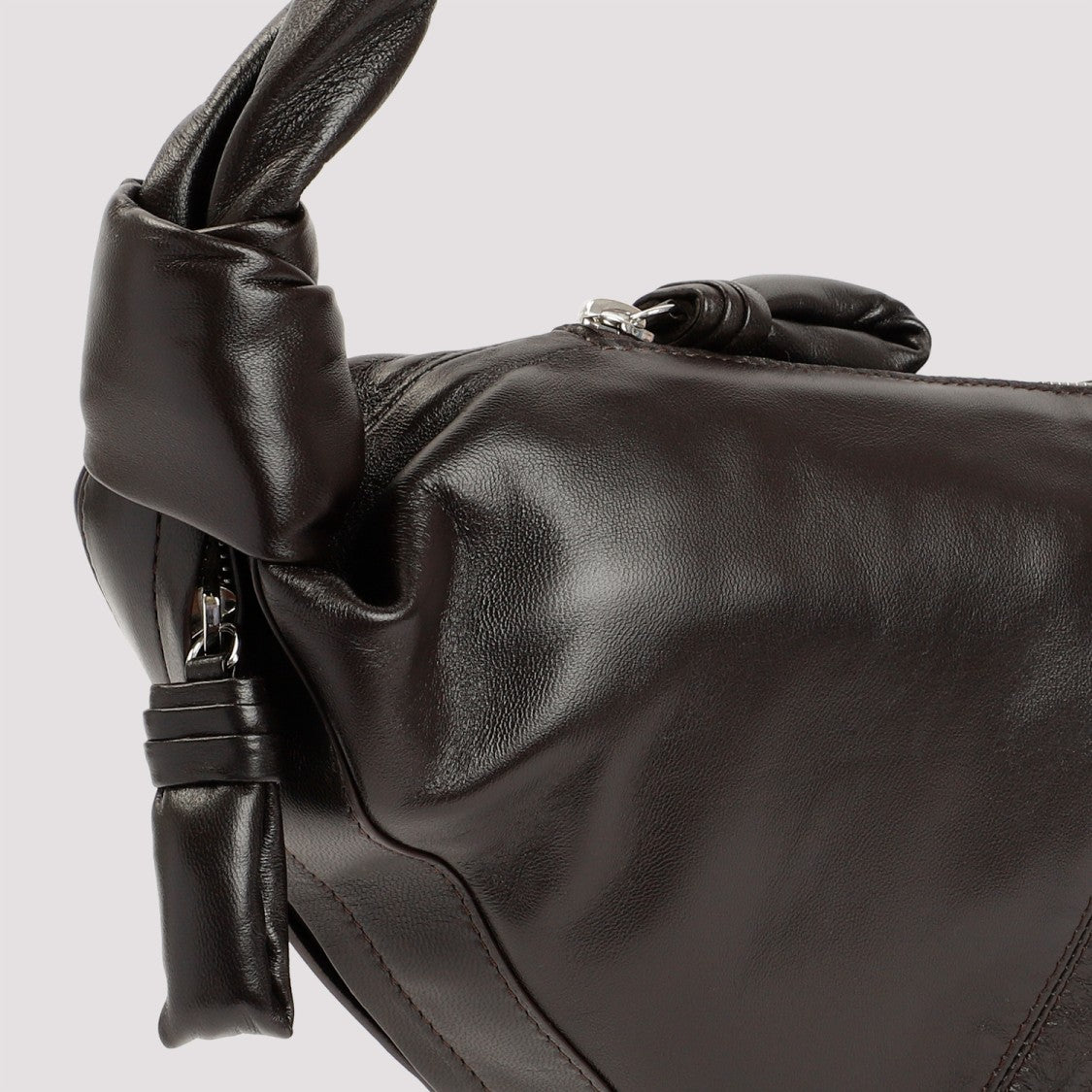 Lemaire Dark Choccolate Leather Large Croissant Bag