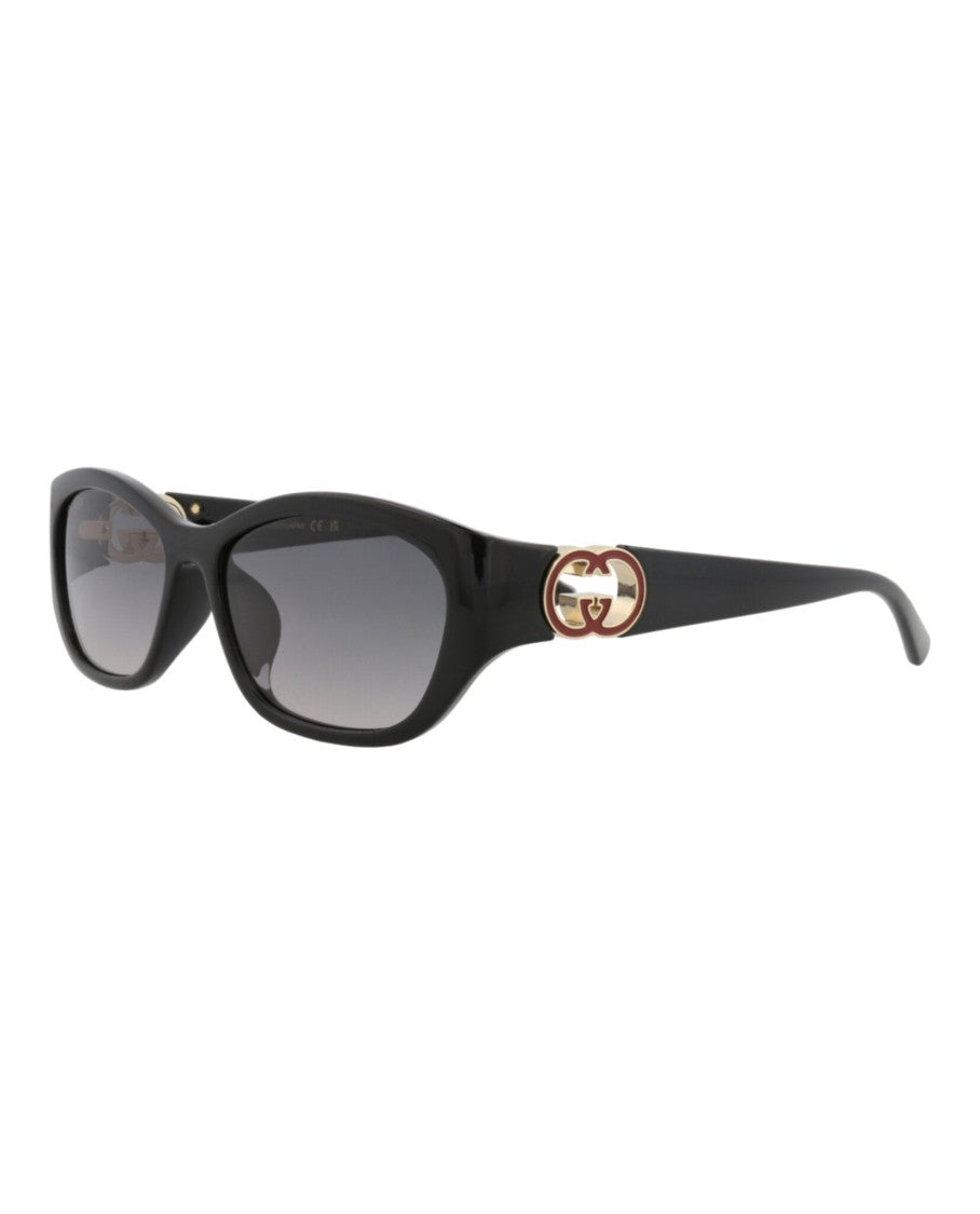 Gucci Round-Frame Injection Sunglasses With Cutout Accents And Gradient Lenses