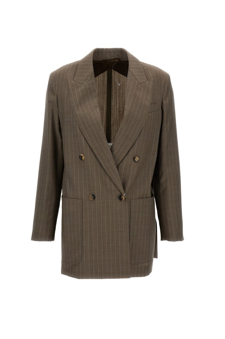 Max Mara Steel Pinstripe Jacket