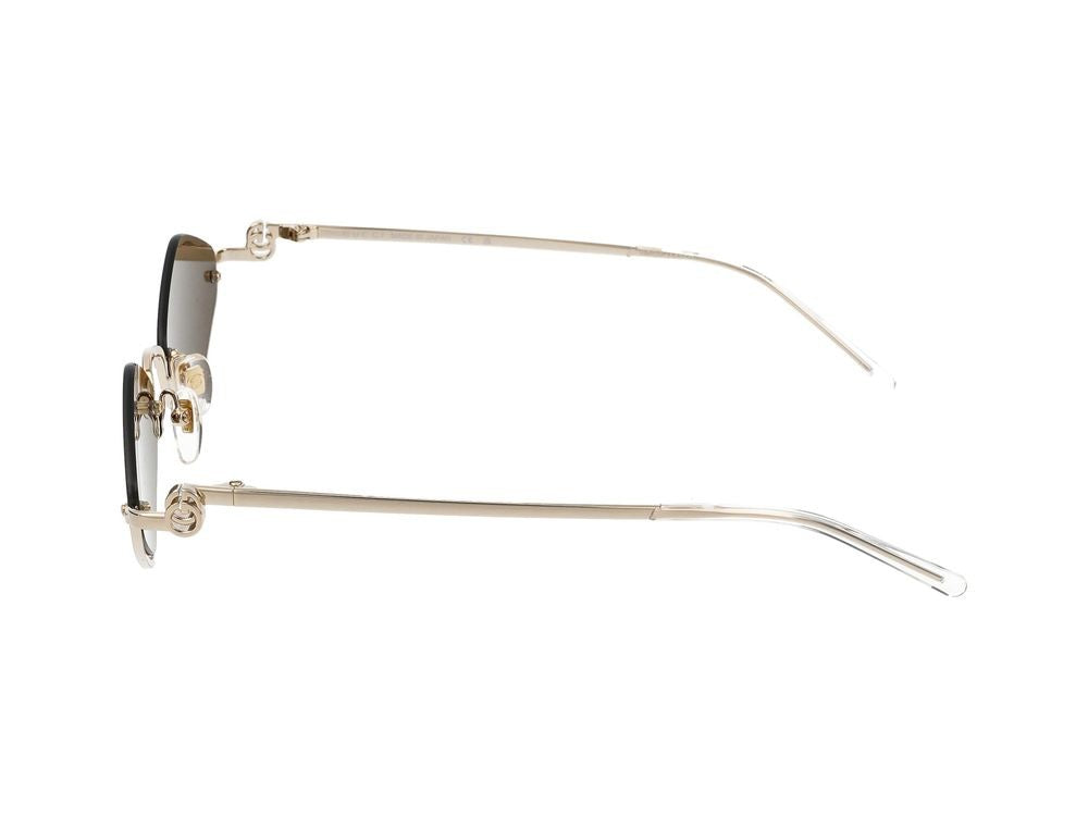 Gucci Gold Geometric Metal Sunglasses