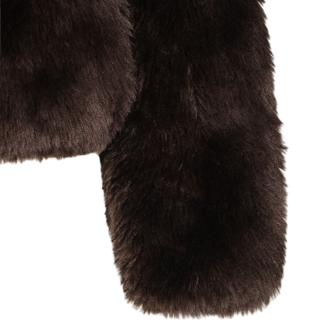 Stand Studio Cropped Wide Collar Faux Fur Coat