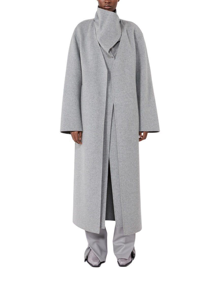 Sportmax Double-Breasted Virgin Wool Coat