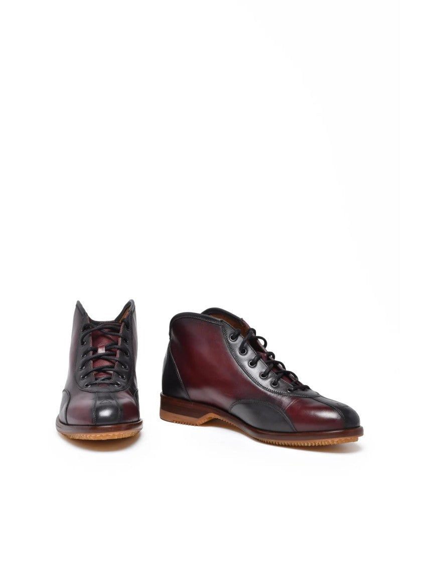 Botti 1913 Red Leather Chukka Boots