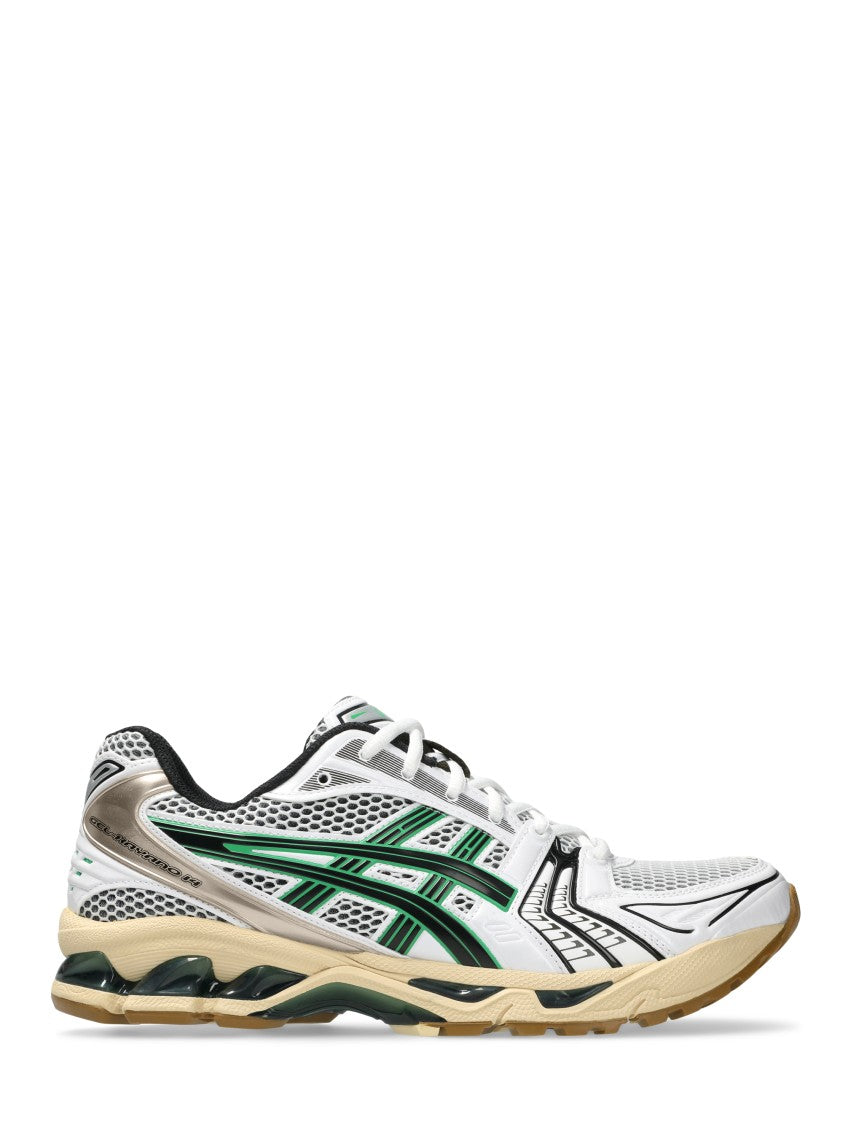 Asics Dynamic White Mesh And Synthetic Leather Sneakers