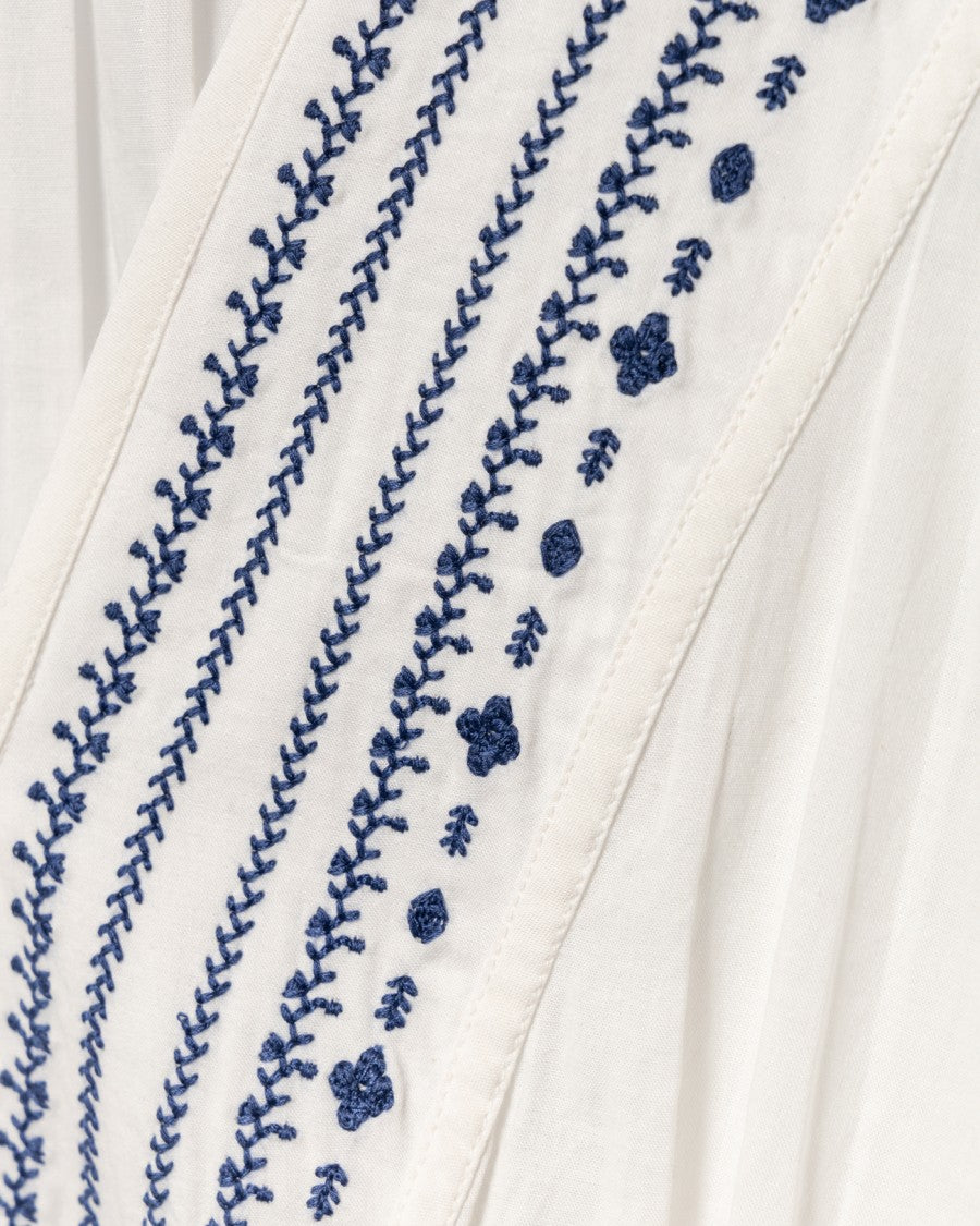 A.P.C. V-Neck Blouse With Buttoned-Cuff Sleeves