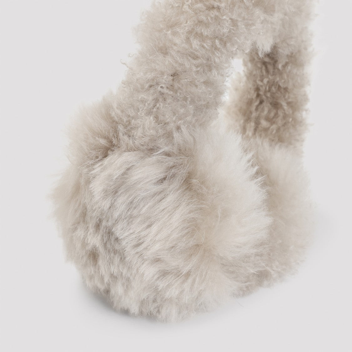 Yves Salomon Round Lamb Fur Accessory With Fluffy Texture