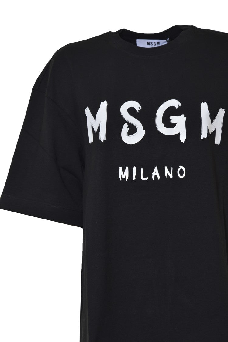 Msgm T-Shirt Style Dress With Print