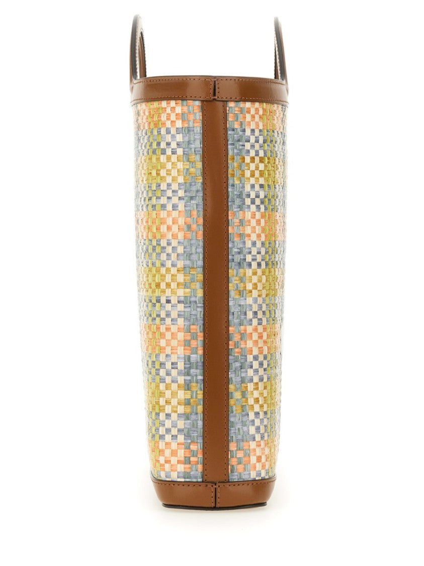 Marni Woven Tropicalia Bag With Calf Leather Trim