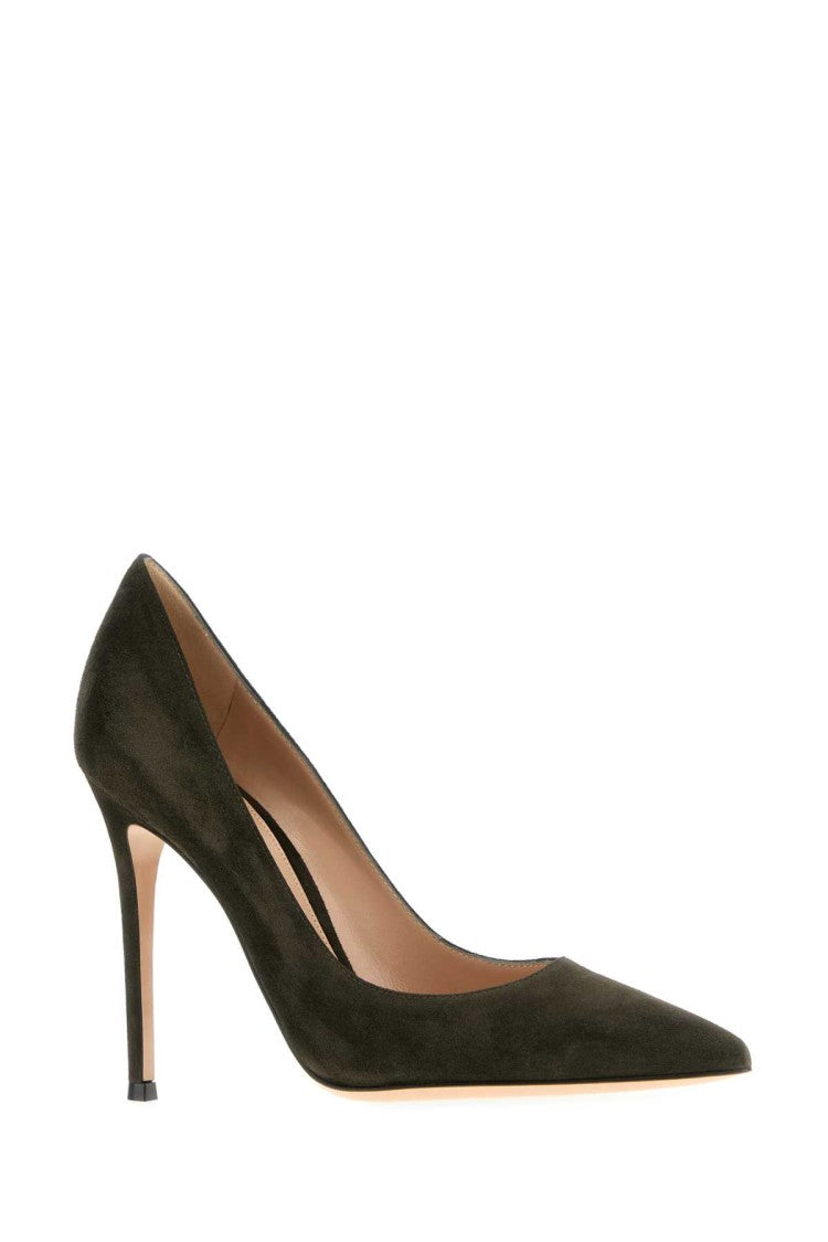 Gianvito Rossi Bottle Green Suede Pumps
