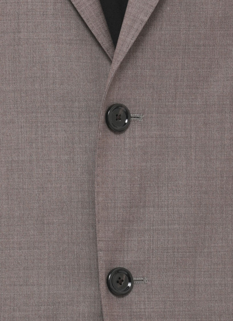 Lardini Brown Wool Lapel Pin Suit