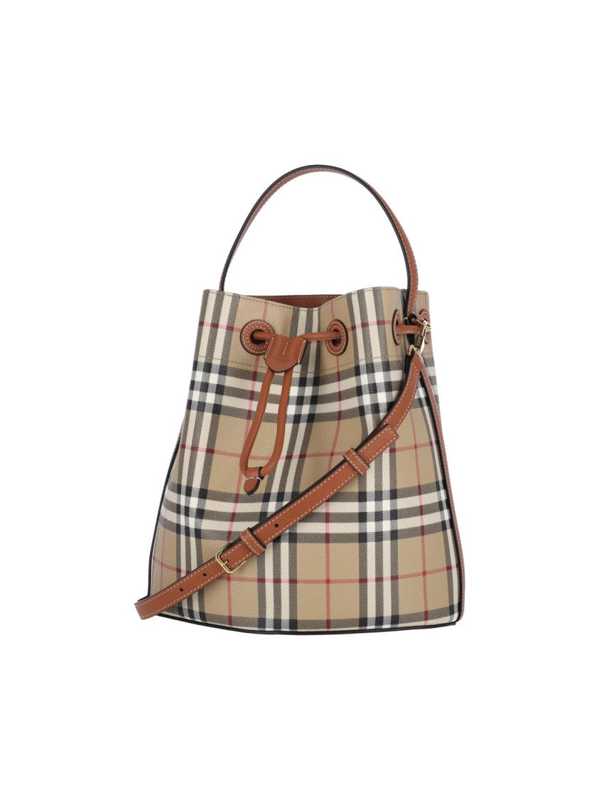 Burberry Tb Bucket Bag Small – Beige Check