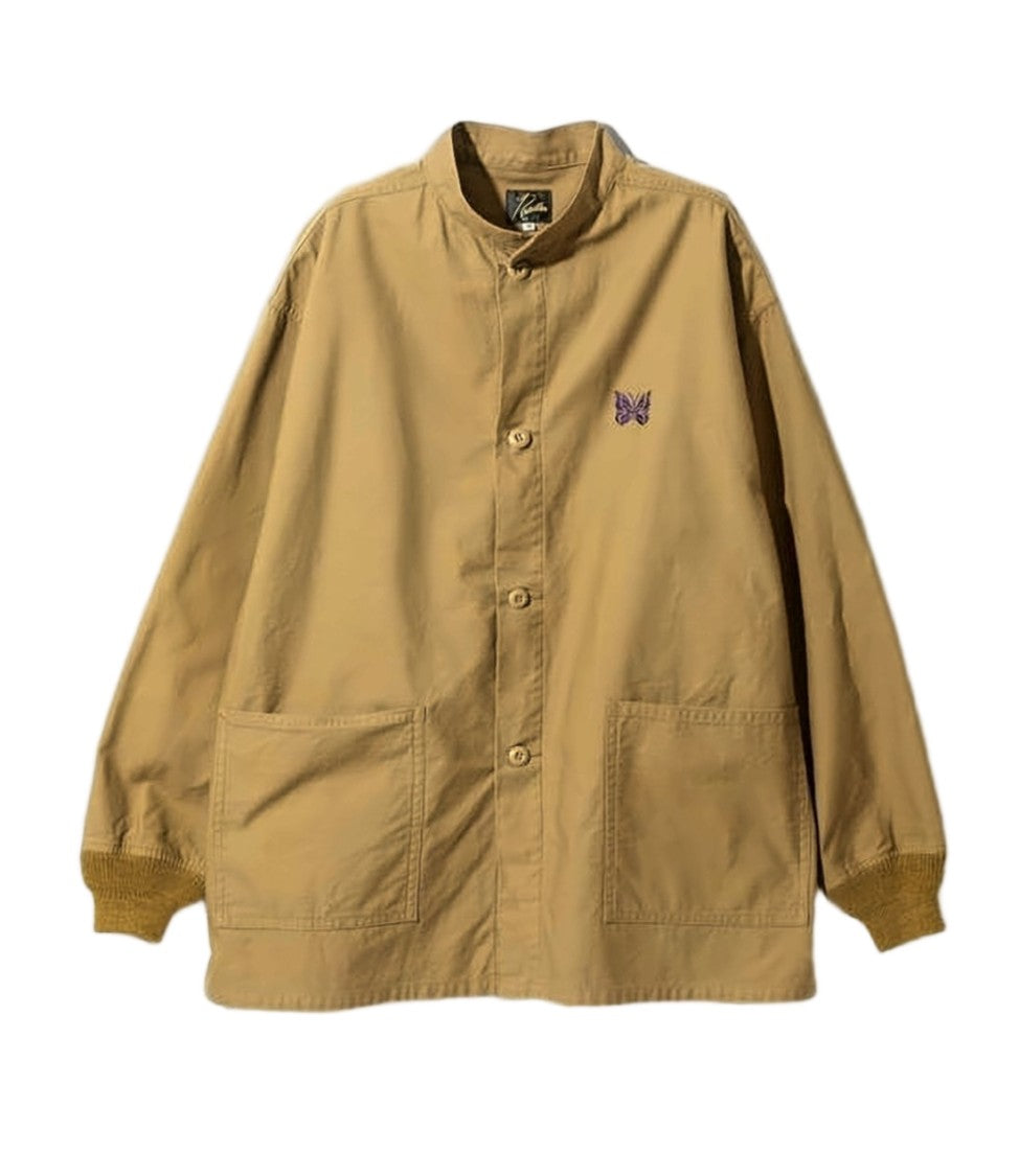 Needles Mandarin Collar Long-Sleeve Shirt With Embroidered Detail