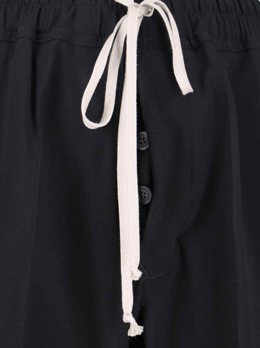 Rick Owens Tracksuit Bottoms In Black Viscose Blend
