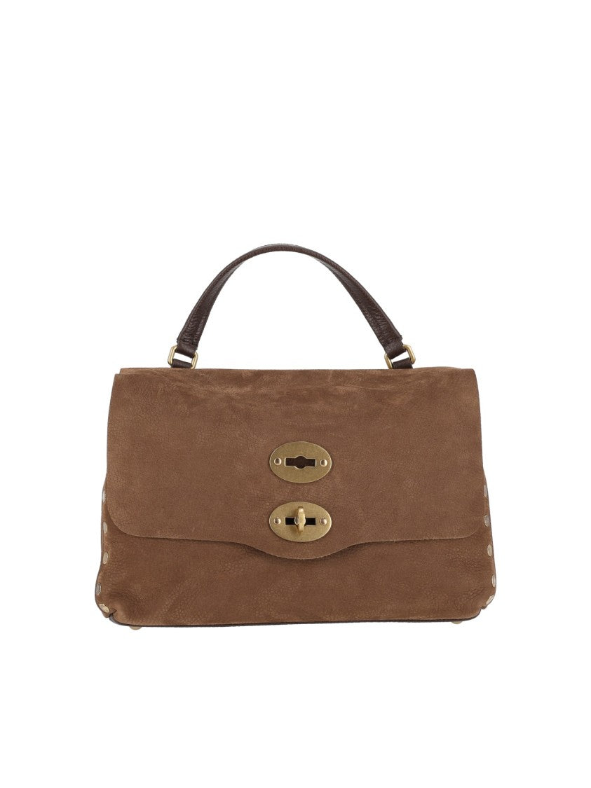 Zanellato Srl Brown Leather Postina Bag With Gold-Tone Hardware