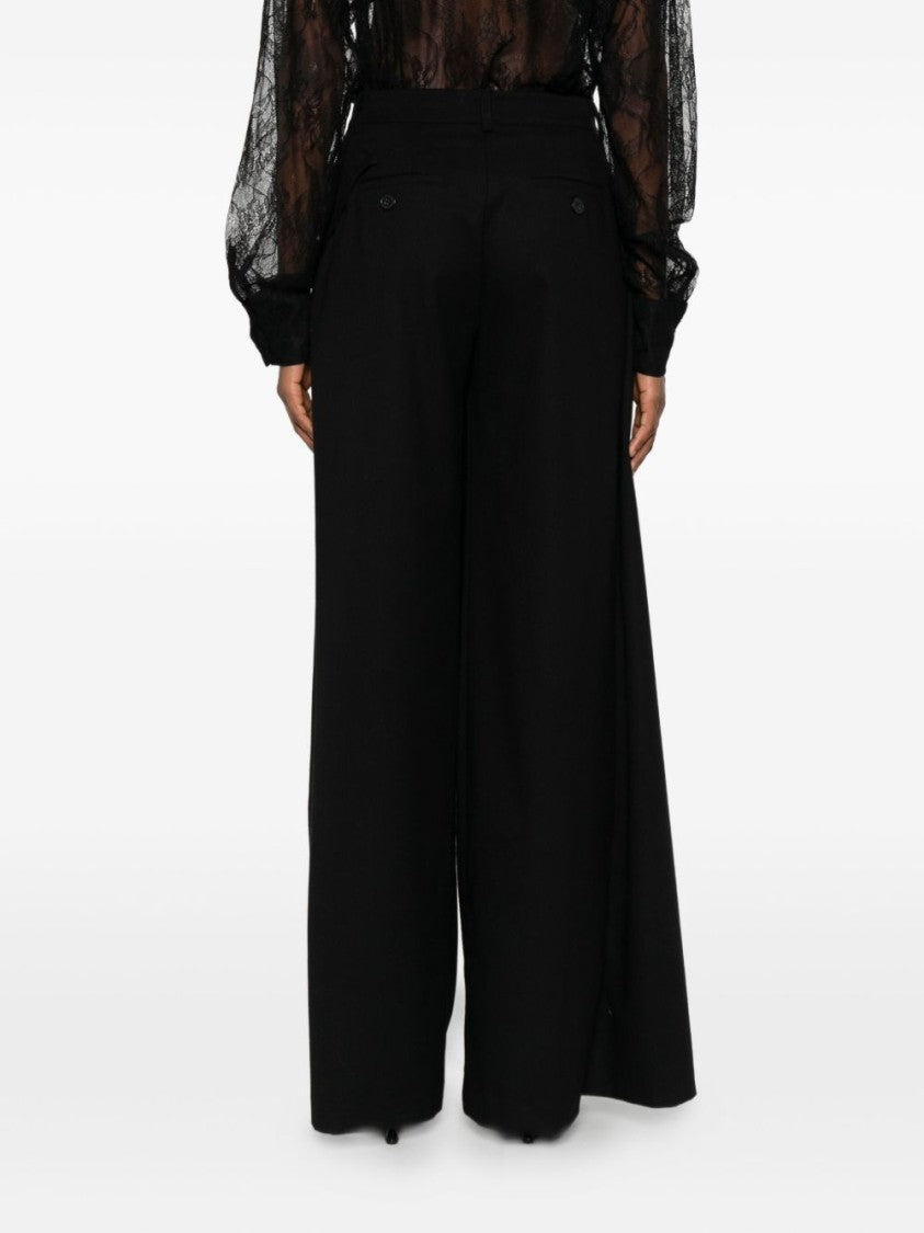 The Nina Studio Wrap-Effect Culottes With Asymmetrical Button Fastening And Welt Pockets