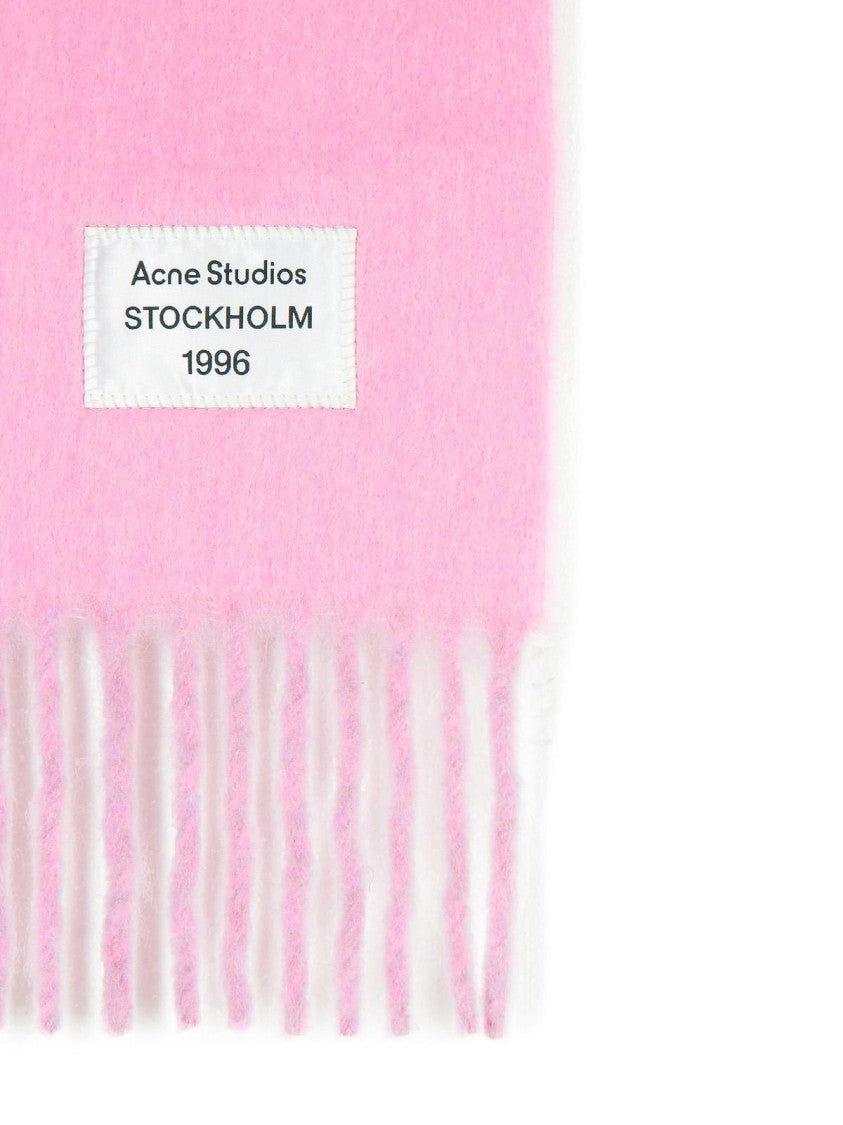 Acne Studios Pink Alpaca And Wool Blend Scarf