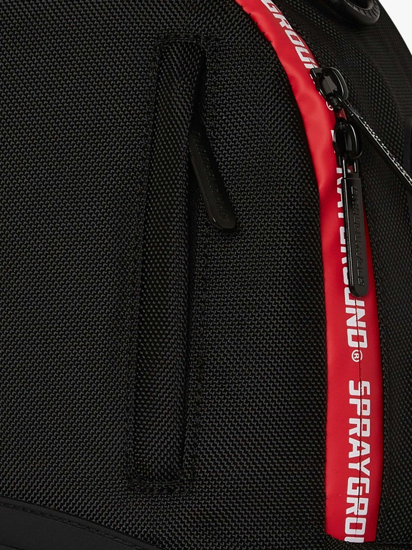 Sprayground Black Backpack With Embossed Shark Mouth Design