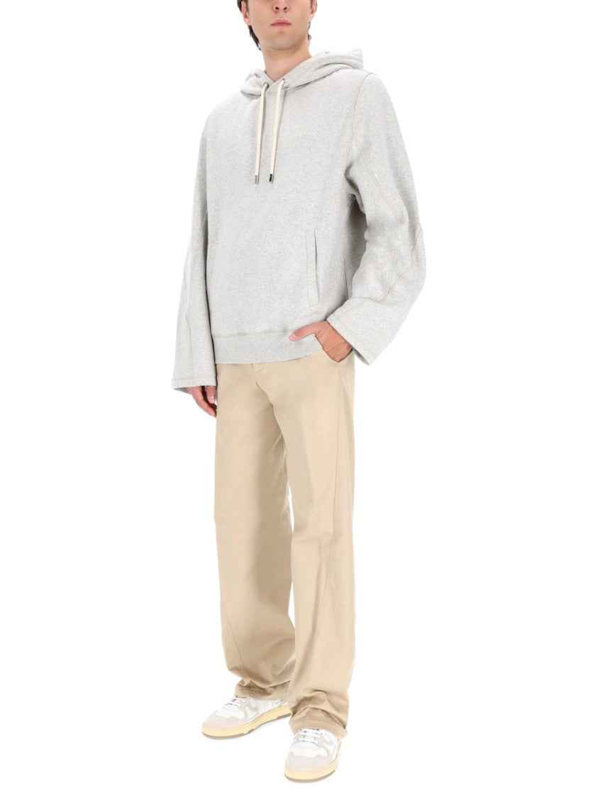Lanvin Grey Straight-Fit Logo Hoodie