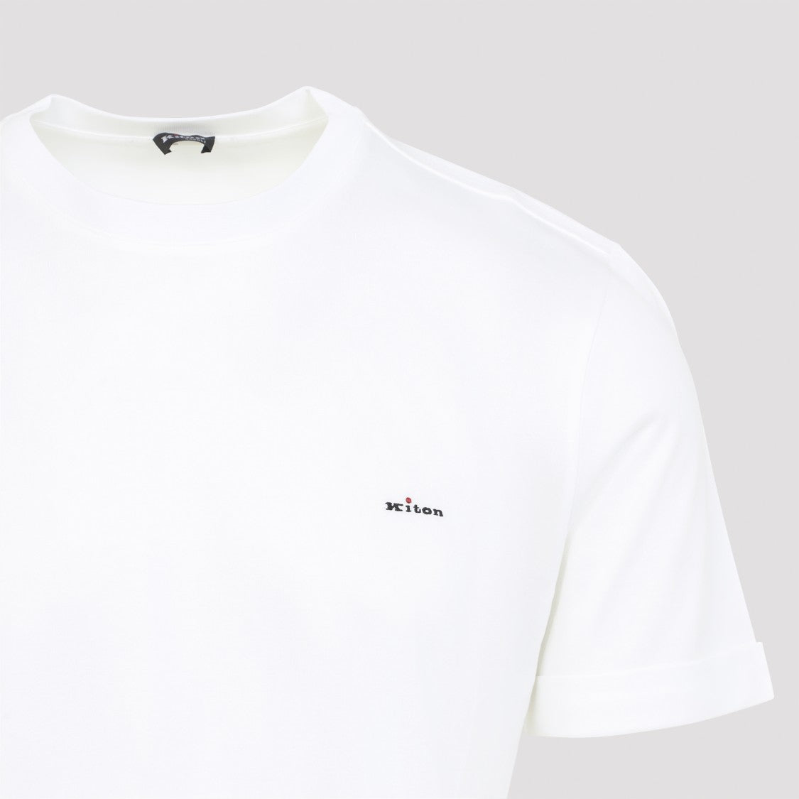 Kiton White Cotton T-Shirt