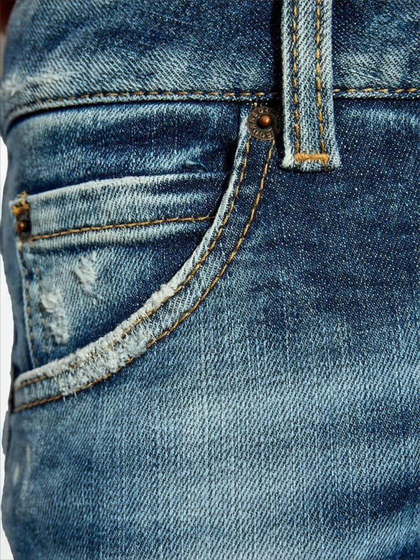 Dsquared2 Ankle-Length Denim Pants With Distressed Detailing