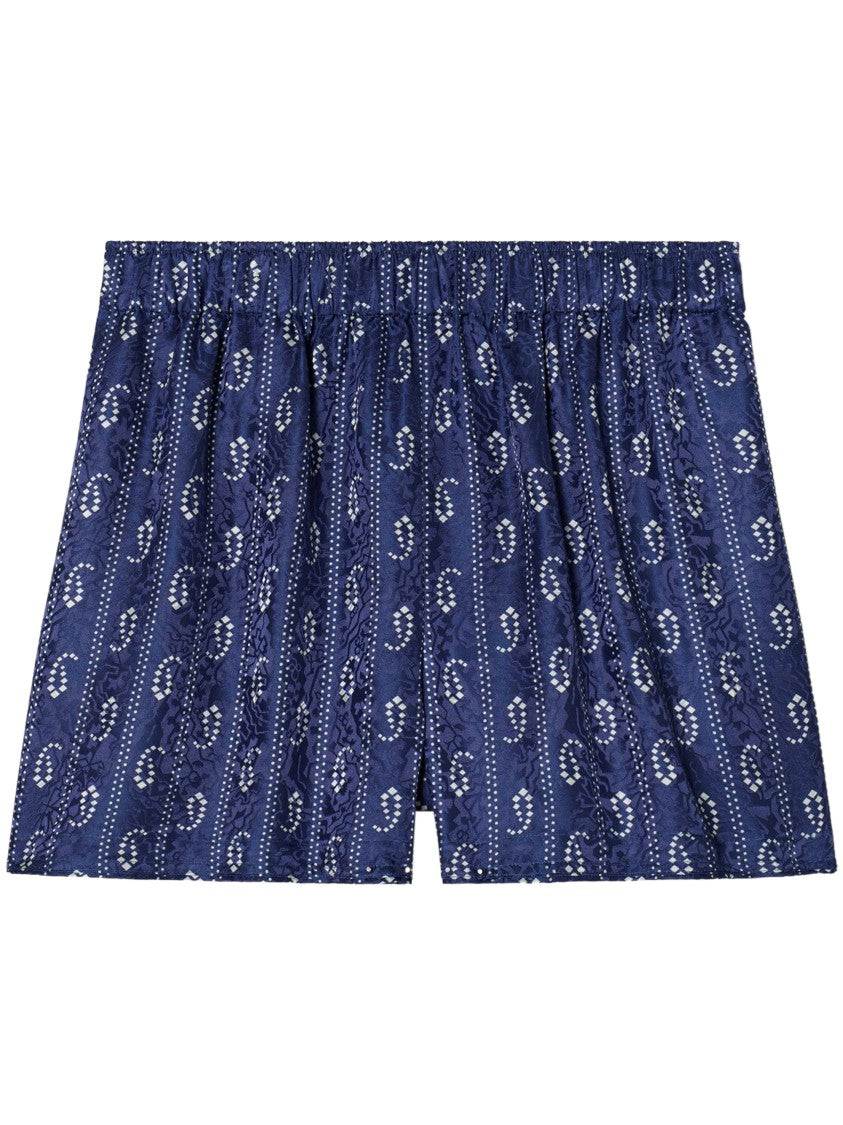 Tory Burch Relaxed-Fit Silky Blend Camp Shorts With Paisley Print