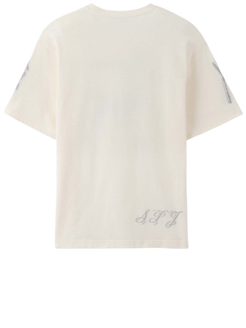 Jacquemus Ivory Cotton Logo T-Shirt