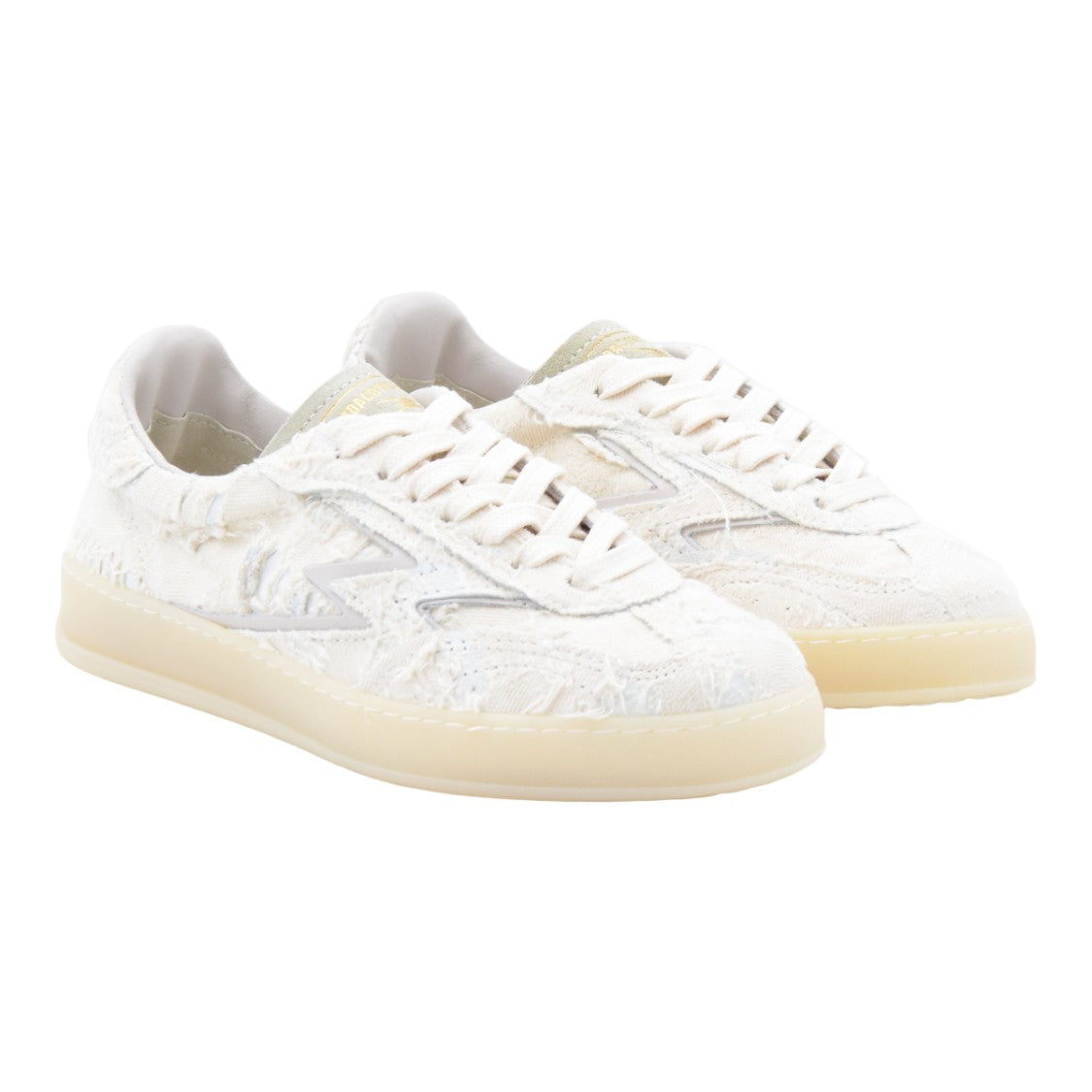 Moaconcept Textured Low-Top Sneakers With Distressed Design