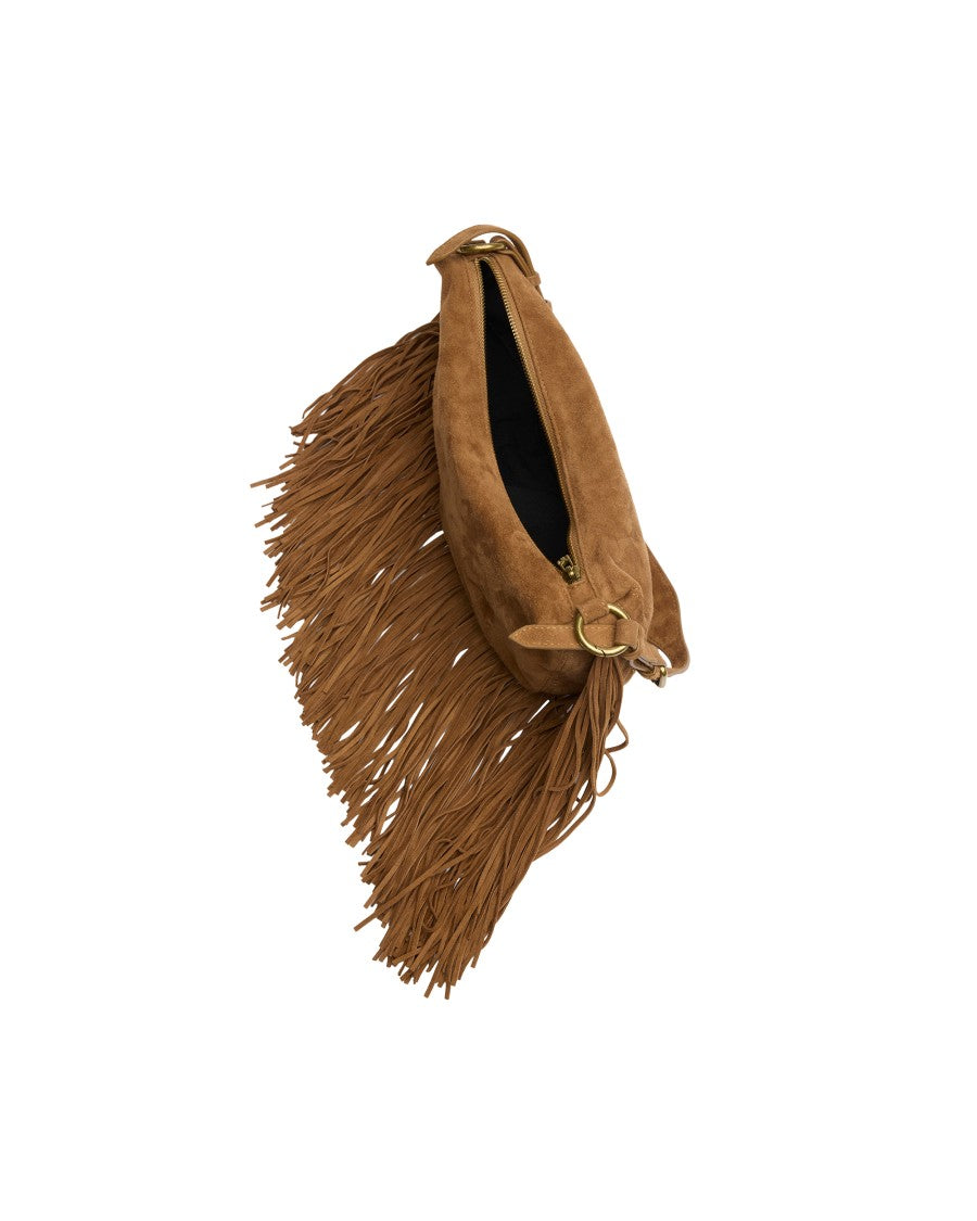 Ash Mink Astrid Fringes Suede Fringed Shoulder Bag